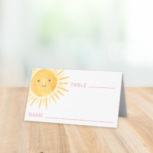 Sol Baby Shower Placeringskort