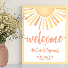 Sol Baby Shower Välkomstskylt Poster