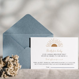 Sol babydusch Rustic bokar för baby Inbjudningar