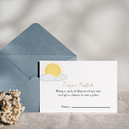 Sol babydusch Rustic Diaper Raffle Inbjudningar