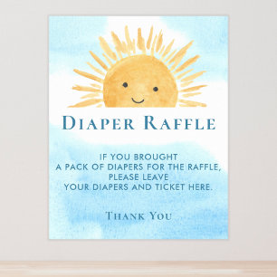 Sol Babyschare - Diaper Raffle-skylt Poster