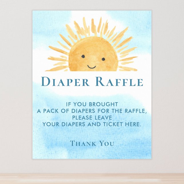 Sol Babyschare - Diaper Raffle-skylt Poster (Skapare uppladdad)