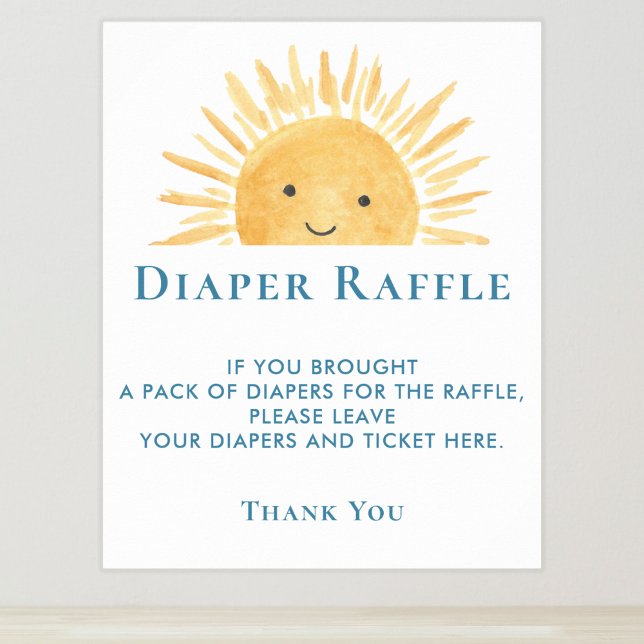 Sol Babyschare - Diaper Raffle-skylt Poster (Skapare uppladdad)
