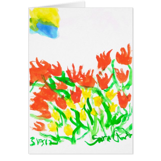 Sol bak molnkortet hälsningskort (Framsidan)