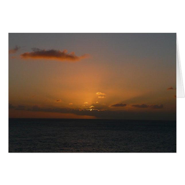 Sol bakom moln II Sjölandskap Fotografi Hälsningskort (Framsidan Horizontal)