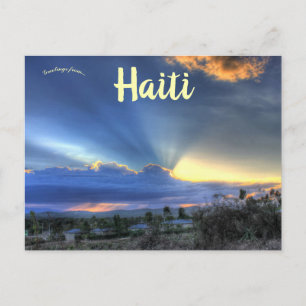 Sol bakom molnen i Pignon-Haiti Vykort