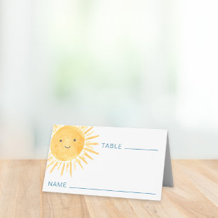 Sol Barn Babyshower Platskort Placeringskort