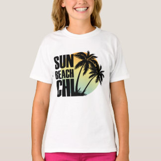 Sol, Beach & Chill Handflatan Träd Graphic T Shirt