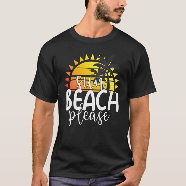 Sol Beach Snälla, Tropical Summer Vacation Beach T Shirt (Framsida)