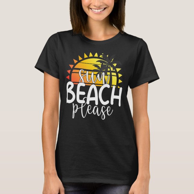 Sol Beach Snälla, Tropical Summer Vacation Beach T Shirt (Framsida)