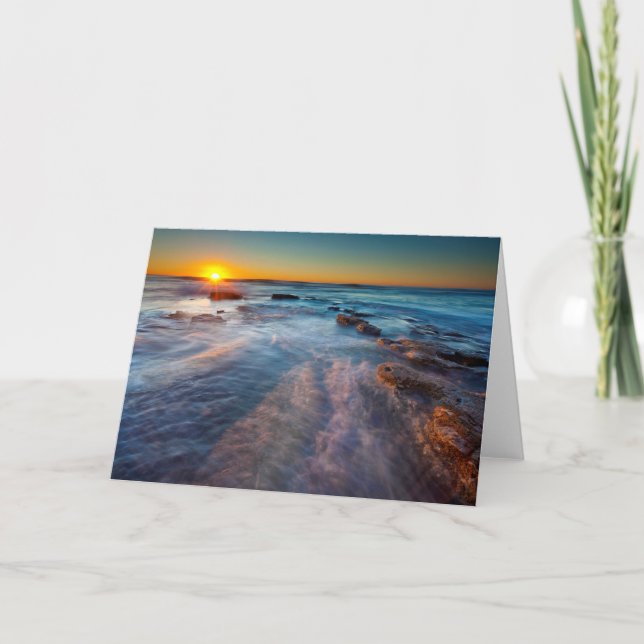 Sol belyser Stilla havet Kort (Framsida)