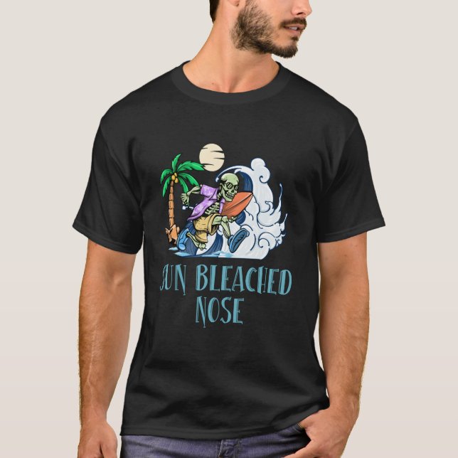 Sol Blekad Näsa Sommar Solbad Tropisk Tanni T Shirt (Framsida)
