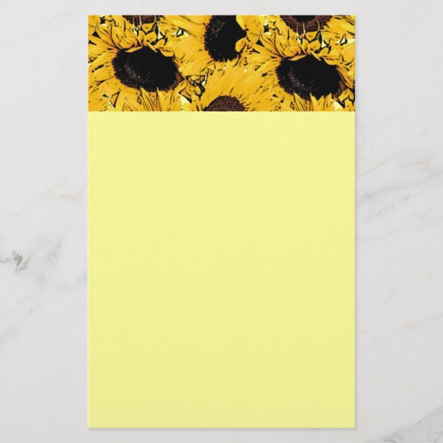 sol blomblad simma dyk hav natur gul brevpapper (Framsida)