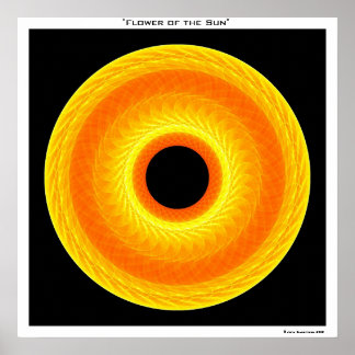 Sol blomma poster