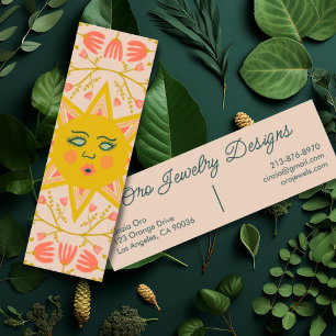 Sol Blommar Vines Elegant Boho Blommigt Unik Mini Visitkort