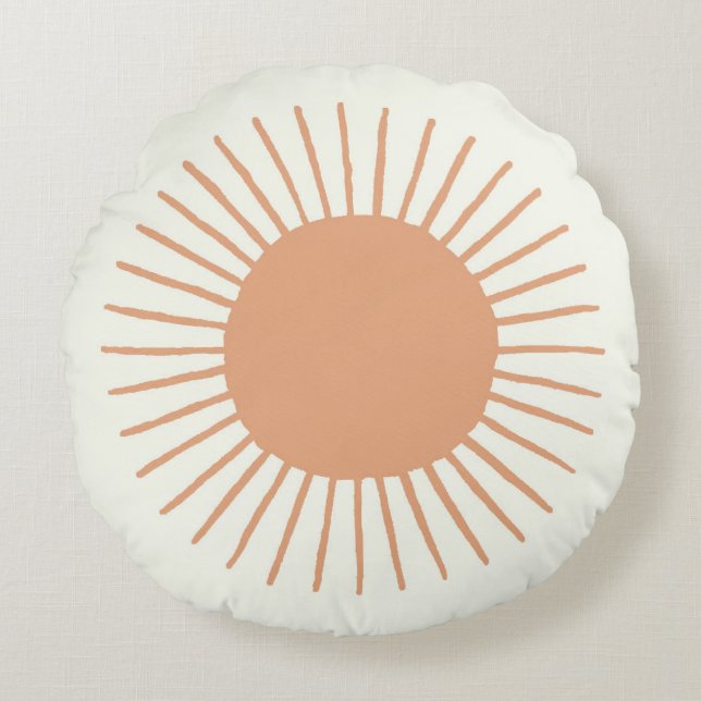 Sol bohos kudde i rosa av korall till daghem (Framsidan)