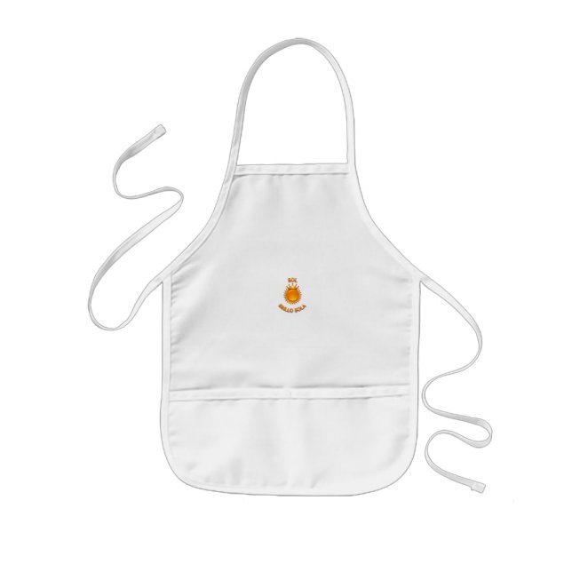 Sol Brillo Sola Logo Apron – Stylish Sun Design Ki Barnförkläde (Framsidan)