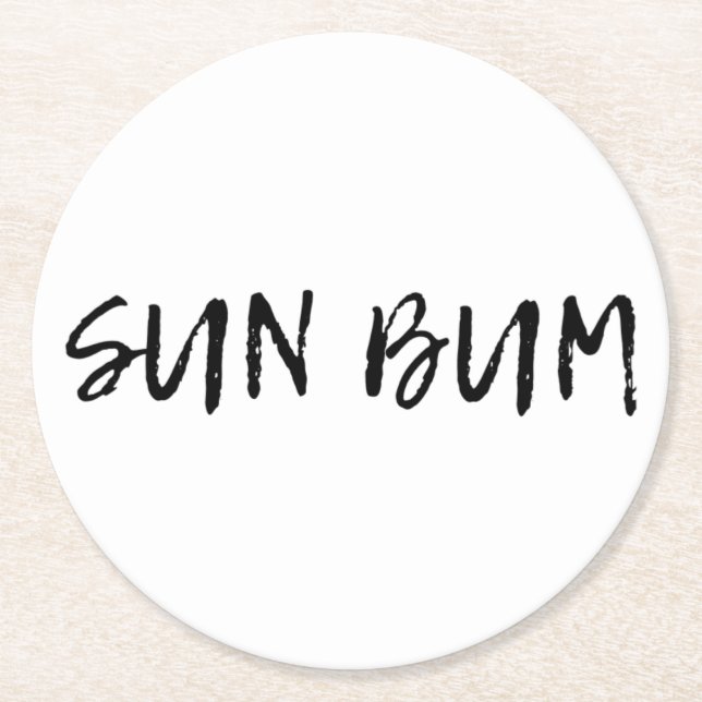 Sol Bum Underlägg Papper Rund (Framsidan)