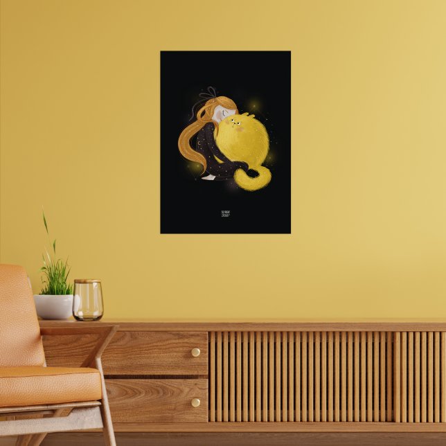 SOL CAT av Alexandra Dikaia Poster (Vardagsrum 2)