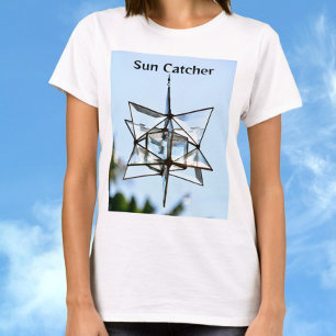 Sol Catcher Himlar Blue Modern Geometric Chic T Shirt