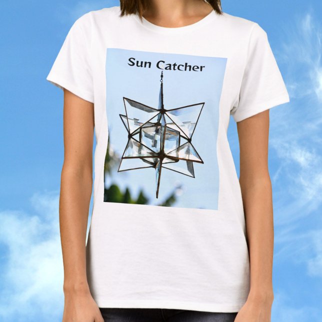 Sol Catcher Himlar Blue Modern Geometric Chic T Shirt (Skapare uppladdad)