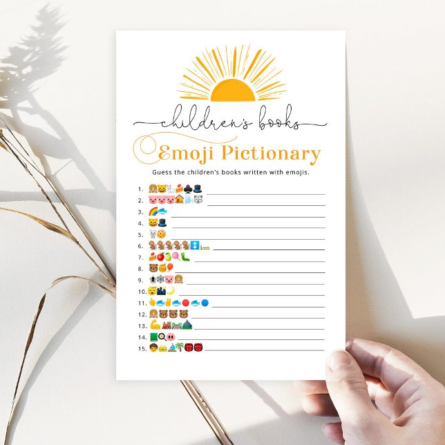 Sol childrens bokar emoji pictionary-spel (Skapare uppladdad)