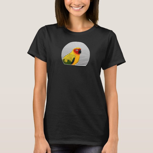 Sol Conure Bird Birder Fågelskådare Animal 1 T Shirt (Framsida)