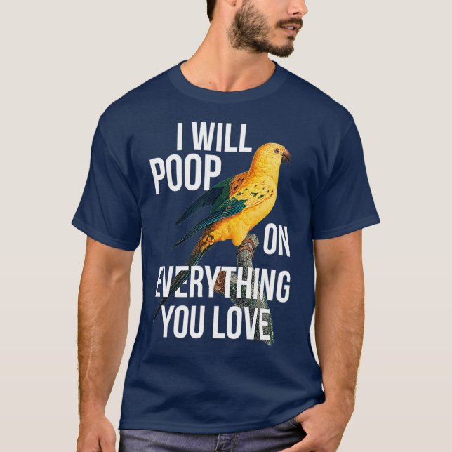 Sol Conure Exotic Bird Owner Funny Parrot Pun T Shirt (Framsida)