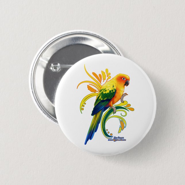 Sol Conure Knapp (Framsida & baksida)