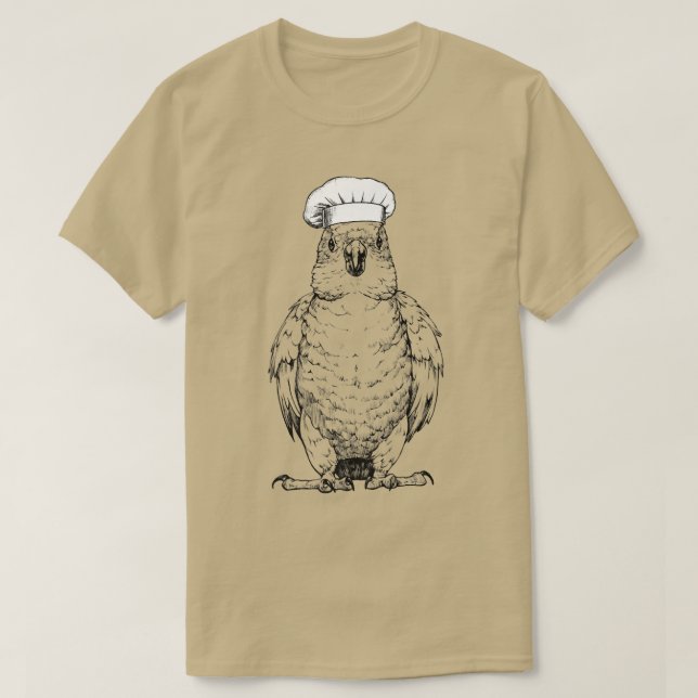 Sol Conure Parrot Cook Chef Funny Cooking Bird T Shirt (Design framsida)