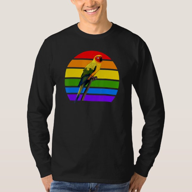 Sol Conure Rainbow Bird Fågelskådare Diversity Bir T Shirt (Framsida)