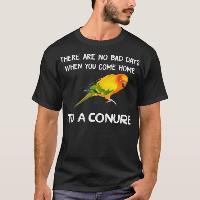 Sol Conure Shirt Kom Home till en vanlig papegoja T Shirt (Framsida)
