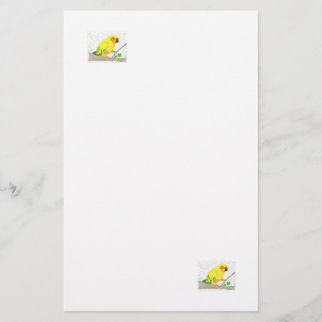Sol Conure Stationery Brevpapper (Framsida)