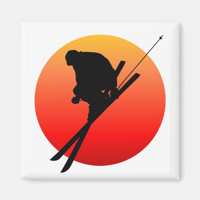 Sol coola skiing magnet (Framsidan)
