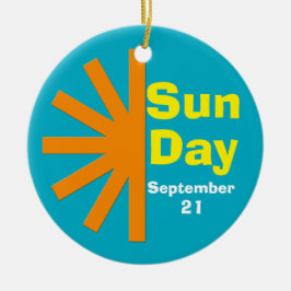 Sol-dagen för solenergi julgransprydnad keramik