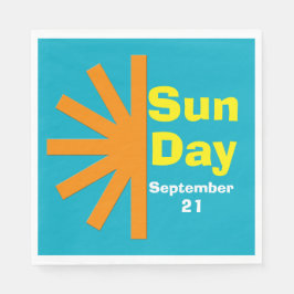 Sol-dagen för solenergi pappersservett