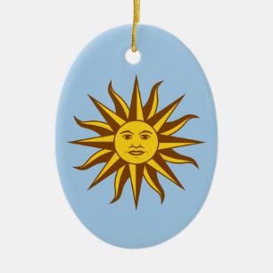 Sol de Mayo - URUGUAY Julgransprydnad Keramik