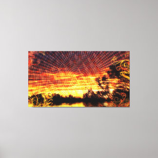 Sol Decor Sunset Fantasy Art Wrapped Canvas