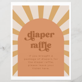 Sol Diaper Raffle-skylt | Barnskor för Guld Sol