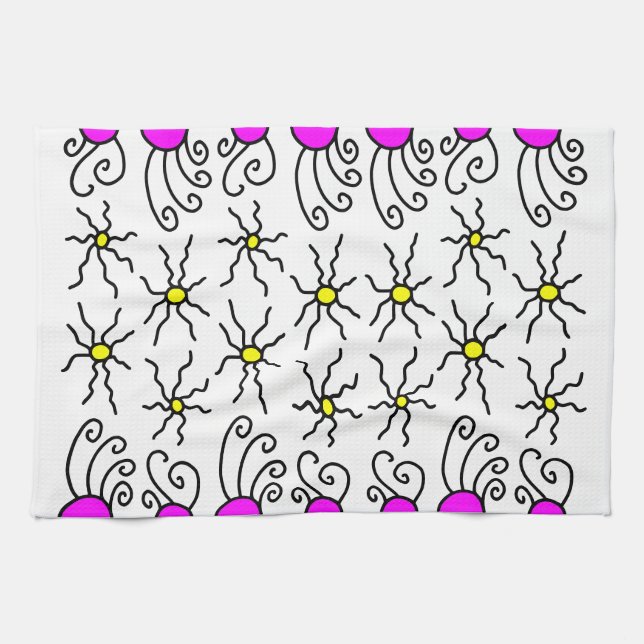 Sol Doodle Art Kökshandduk (Horisontell)