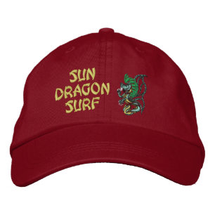 Sol Dragon Surfa Broderad Keps