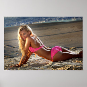 Sol dränkt Beach babe Poster