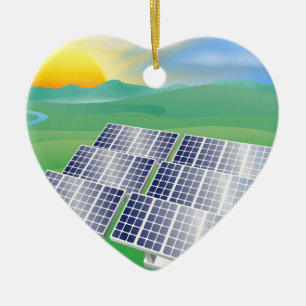 Sol- driva energiillustrationen julgransprydnad keramik