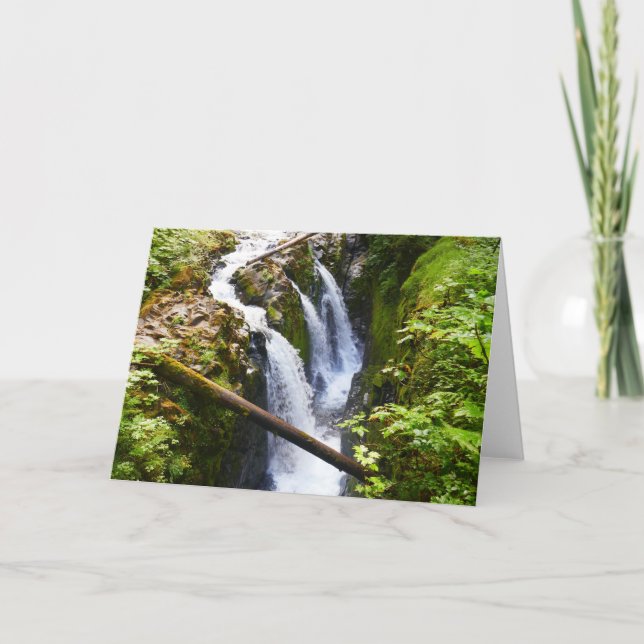 Sol Duc Falls I vid Olympic National Park Kort (Framsida)