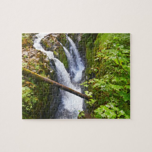 Sol Duc Falls I vid Olympic National Park Pussel (Horisontell)