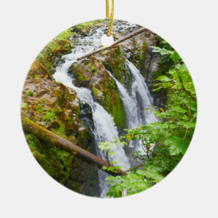 Sol Duc Falls II vid Olympic National Park Julgransprydnad Keramik