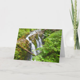 Sol Duc Falls II vid Olympic National Park Kort