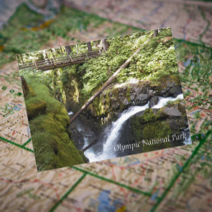 Sol Duc Falls, Olympic National Park Travel Vykort