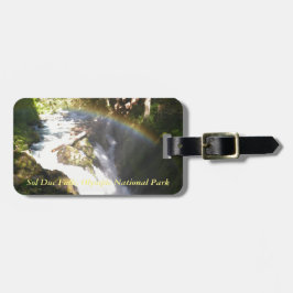 Sol Duc Falls Olympic National Square Tile Bagagebricka