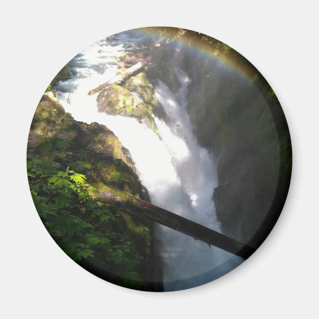Sol Duc Falls Olympic National Square Tile Magnet (Framsidan)